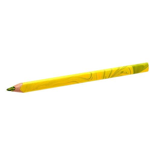 Yellow triangular marbled pencil